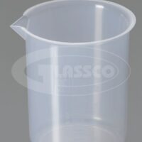 Plastična laboratorijska čaša 50 ml, poluprovidna, reljefna graduacija, Glassco